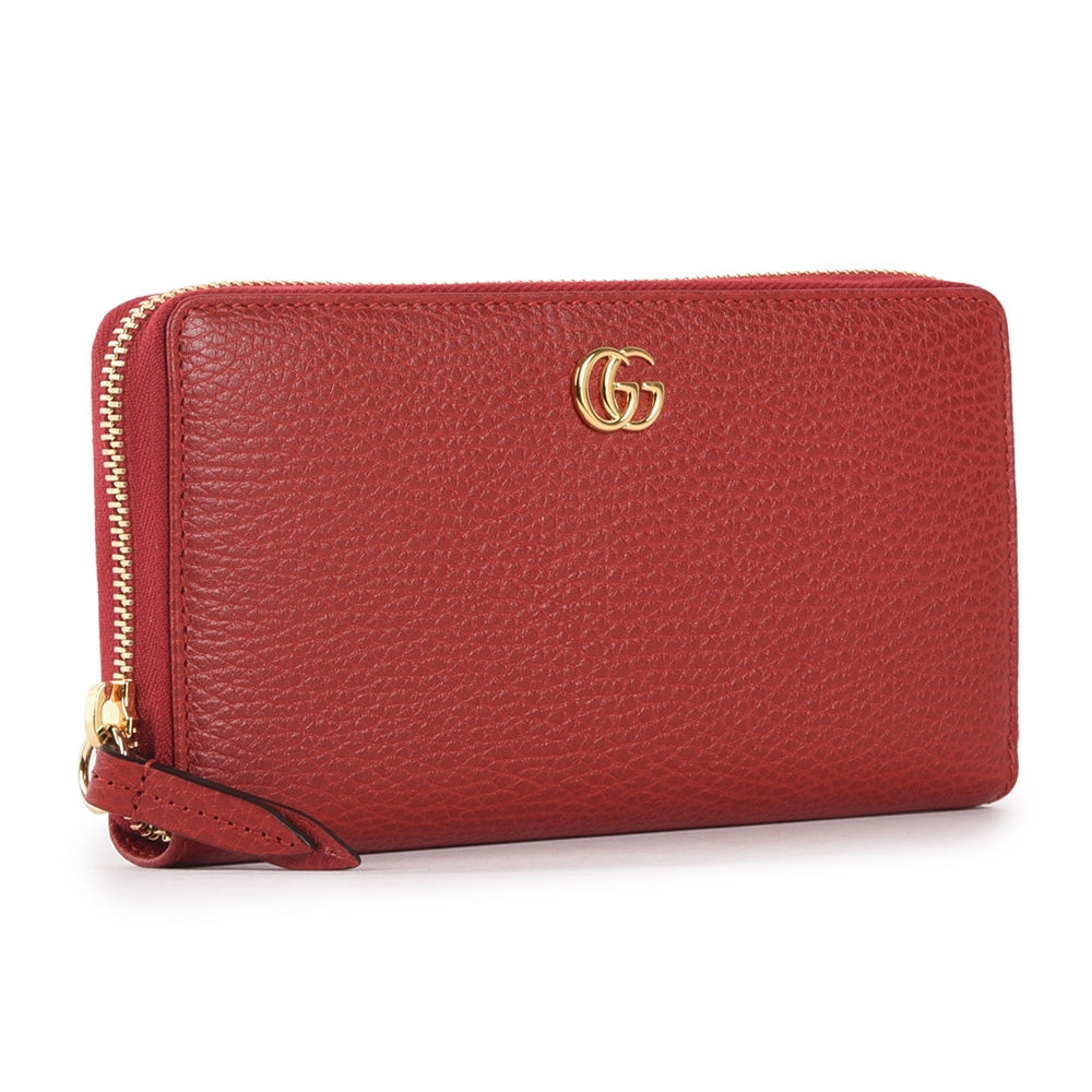 Gucci GG MARMONT ZIP AROUND Leather Wallet Case Around Wallet