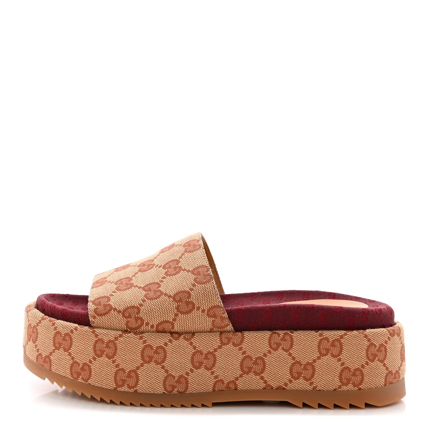 Gucci GG ANGELINA PLATFORM SLIDES Monogram Handbag