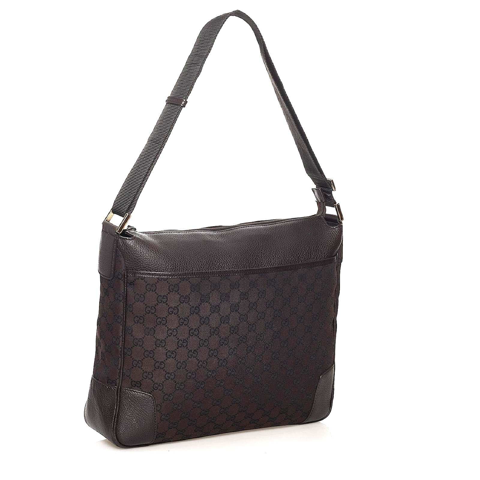 Gucci GG Monogram Leather Canvas Travel Bag