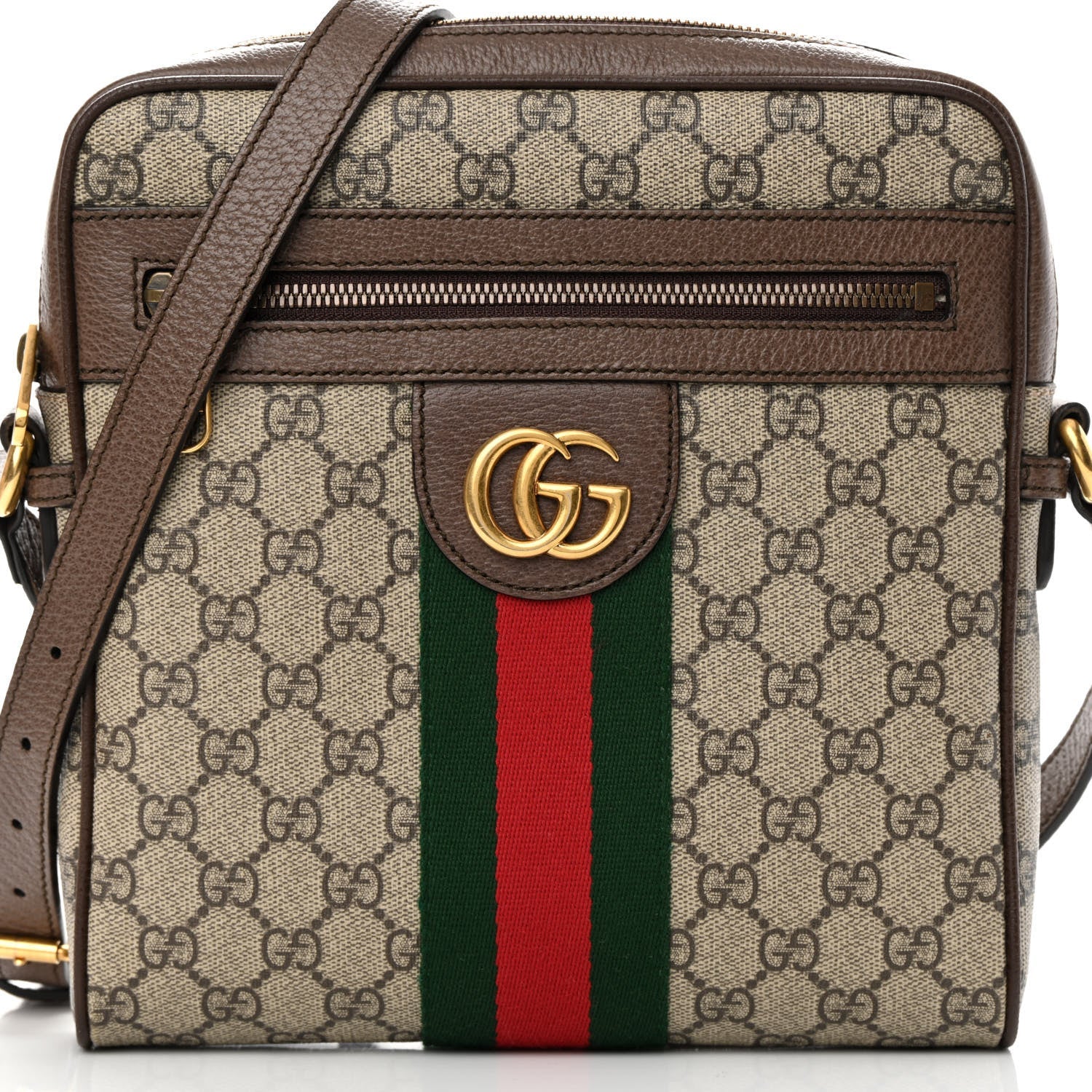 Gucci GG SUPREME WEB OPHIDIA Monogram Travel Bag
