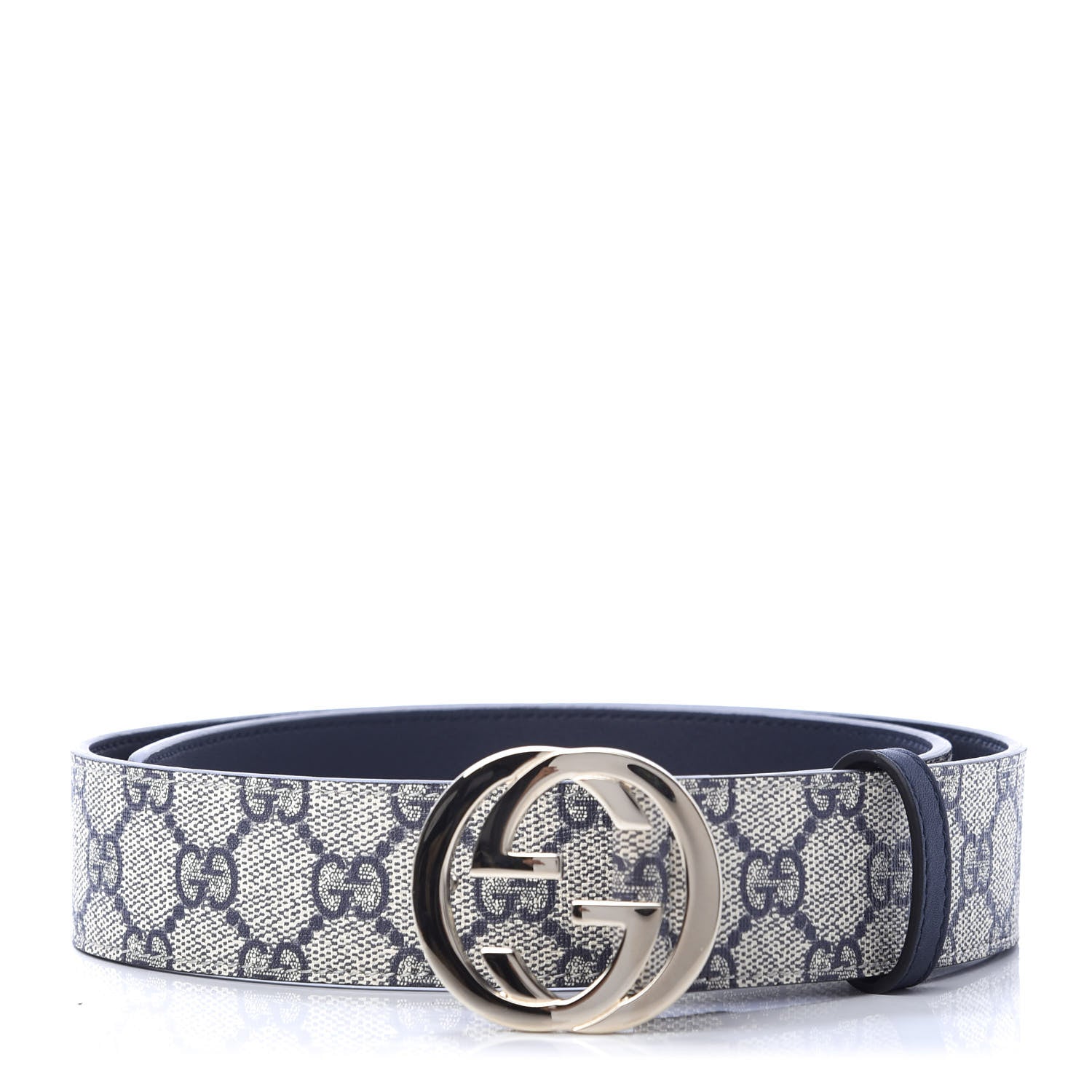 Gucci GG SUPREME Monogram Leather Canvas Belt