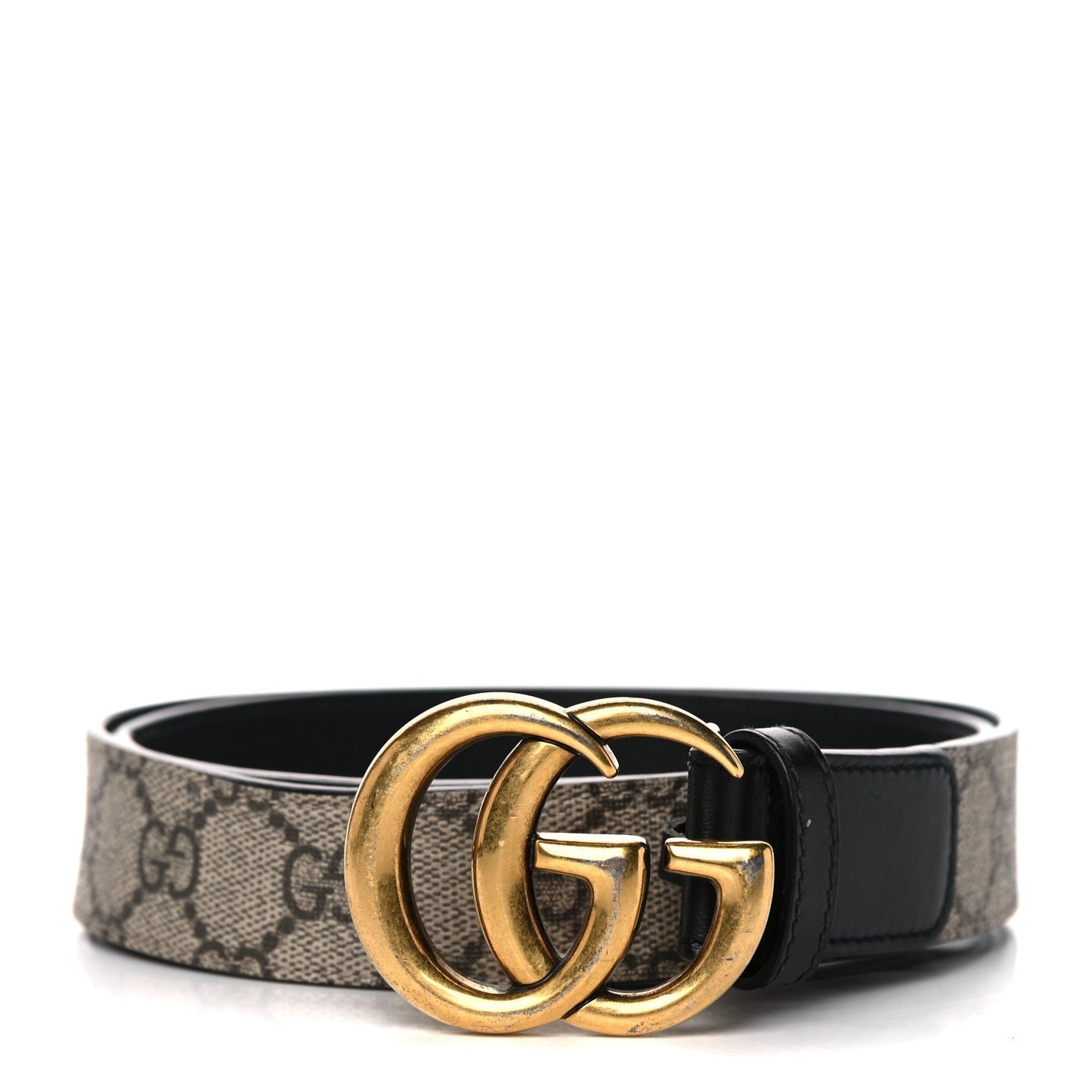 Gucci GG SUPREME MATTE PLUTONE DOUBLE Monogram Calfskin Belt