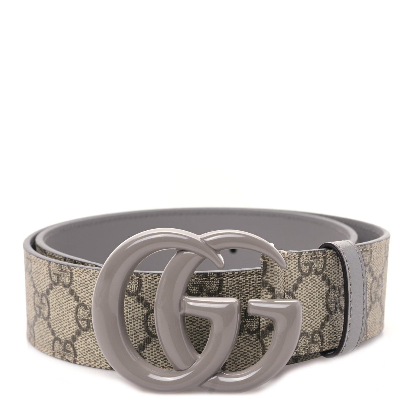 Gucci GG SUPREME PLUTONE ENAMEL GG Monogram Calfskin Belt