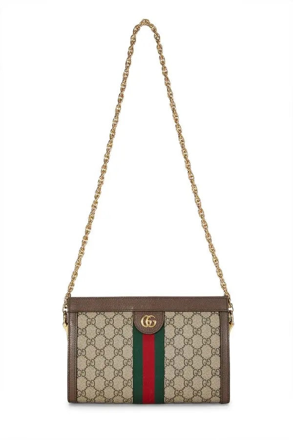 Gucci GG SUPREME OPHIDIA Small Chain Travel Bag