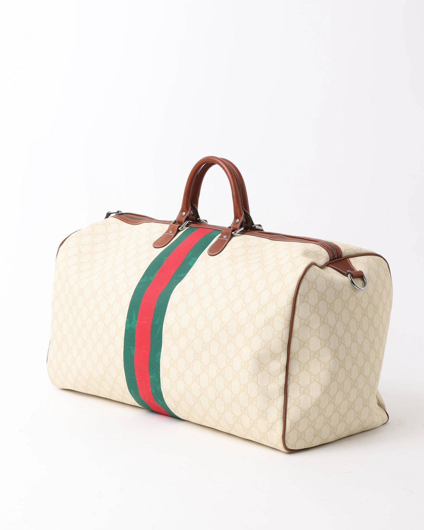 Gucci GG SUPREME WEB DUFFLE Large Travel Bag