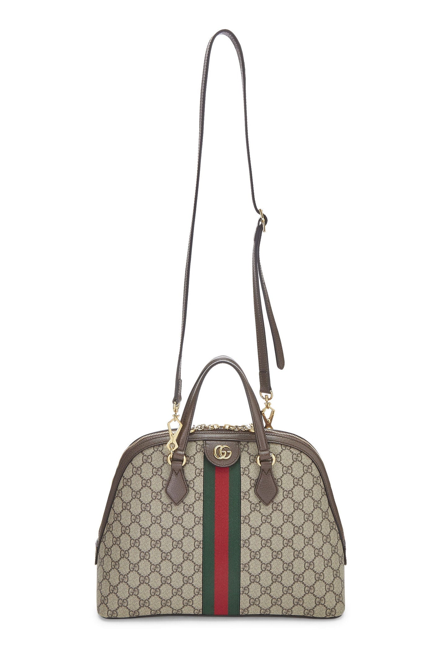 Gucci GG SUPREME WEB OPHIDIA DOME Medium Travel Bag