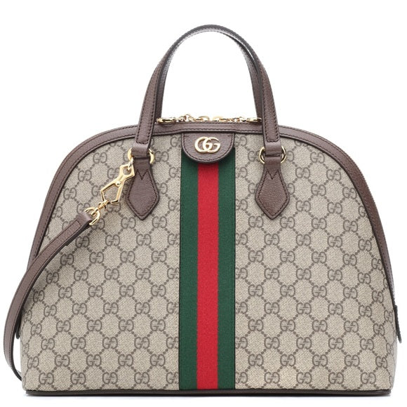 Gucci GG SUPREME WEB OPHIDIA DOME Medium Travel Bag