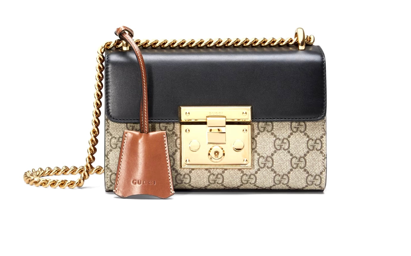 Gucci GG SUPREME PADLOCK Small Chain Handbag