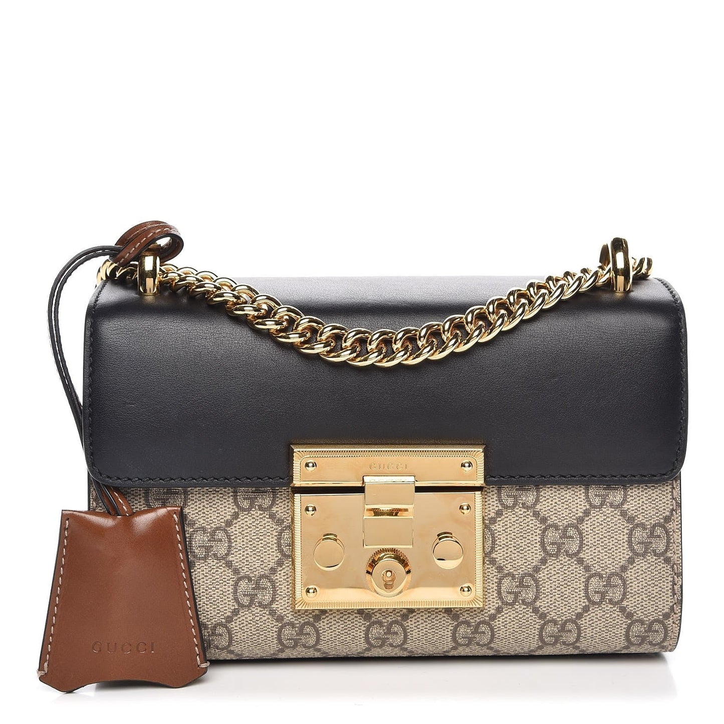 Gucci GG SUPREME PADLOCK Small Chain Handbag
