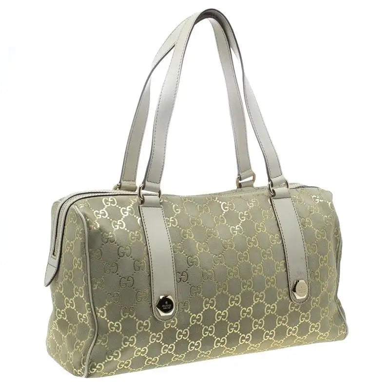 Gucci BOSTON Monogram Gold Travel Bag