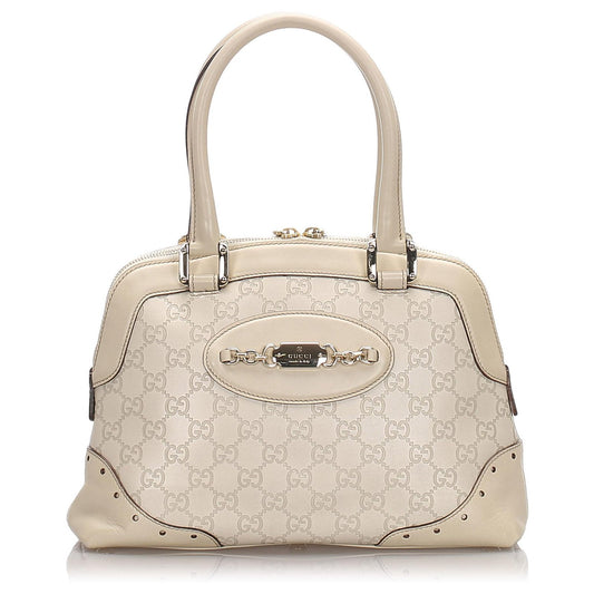 Gucci HORSEBIT PLAQUE Calfskin Logo Shoulder Bag