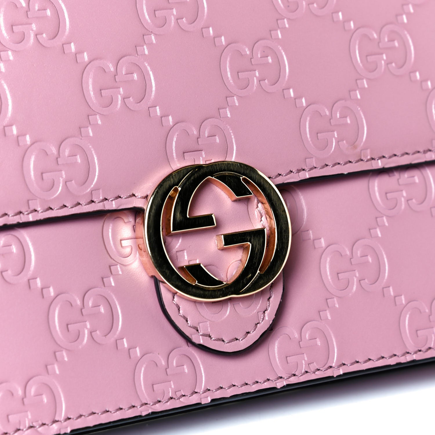 Gucci ICON Leather Chain Wallet Case