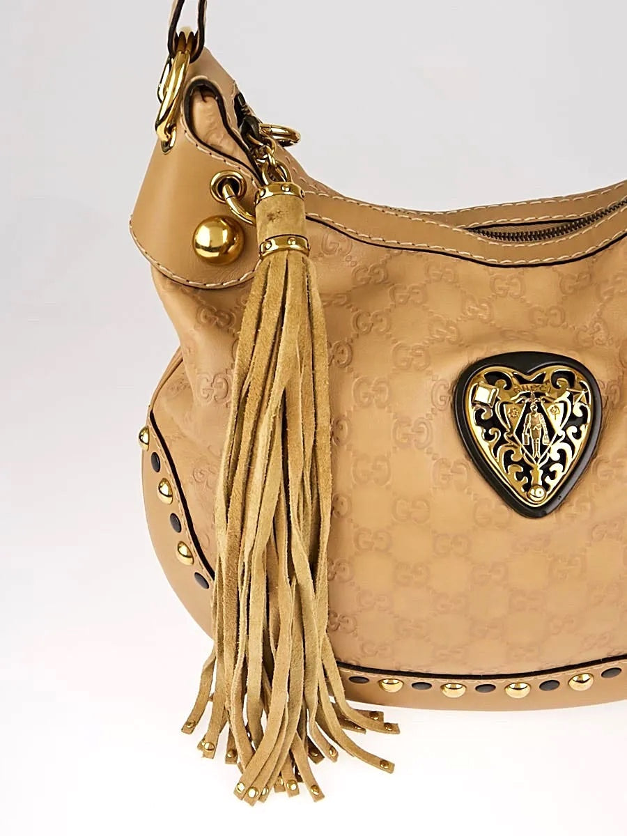 Gucci BABOUSKA HEART Leather Shoulder Bag