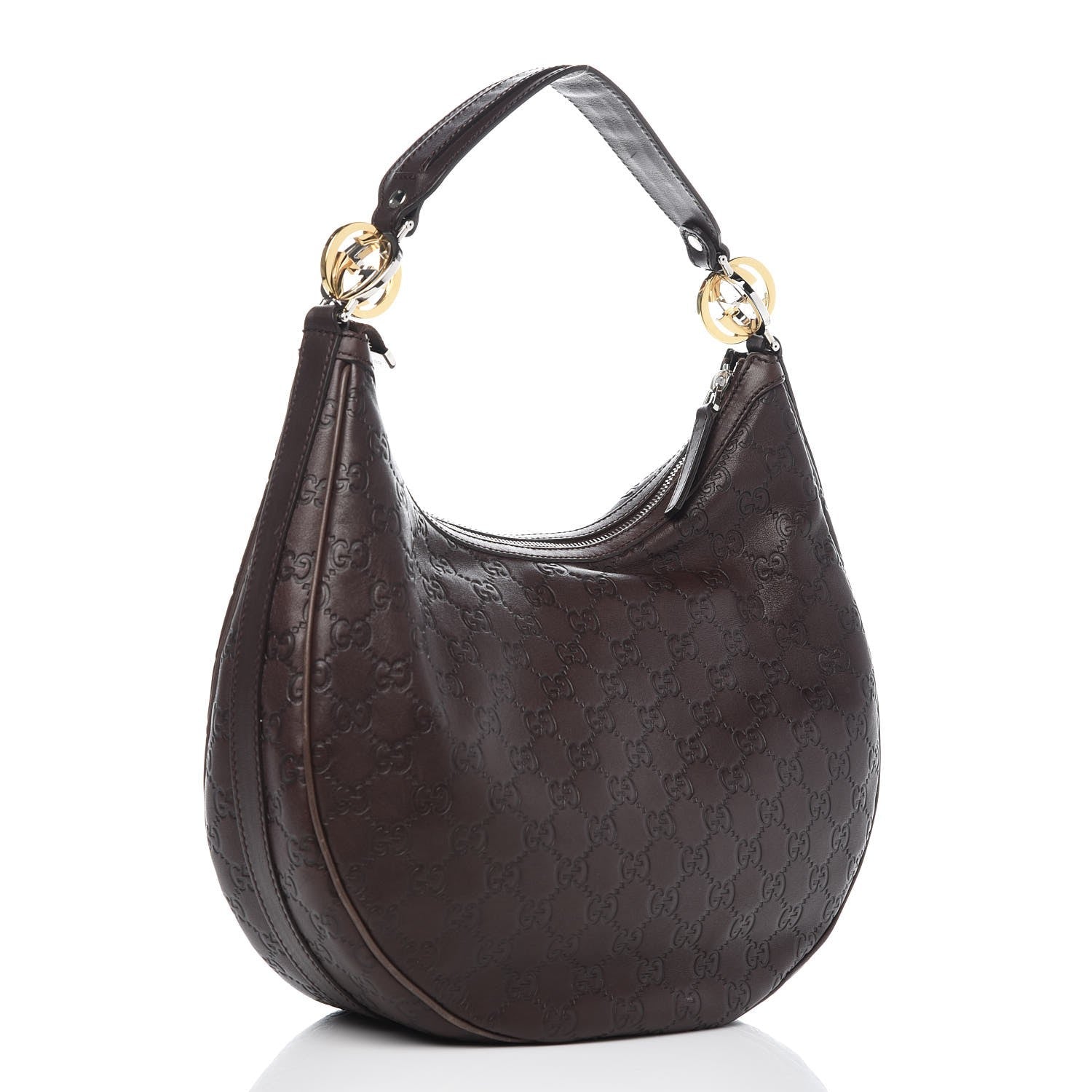 Gucci GG TWINS Leather Medium Shoulder Bag