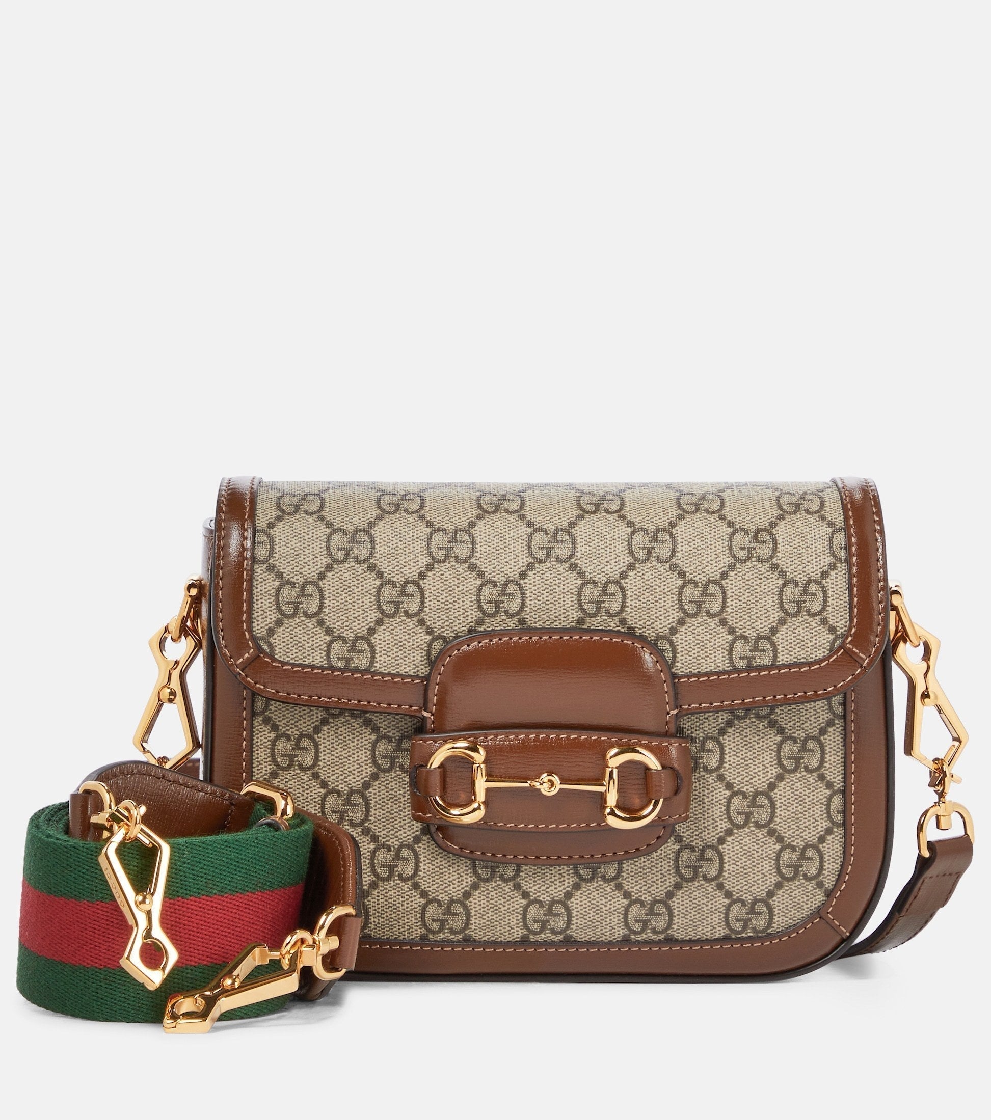Gucci GG SUPREME WEB HORSEBIT Monogram Mini Crossbody Bag