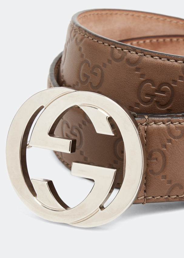 Gucci GG BUCKLE Leather Belt
