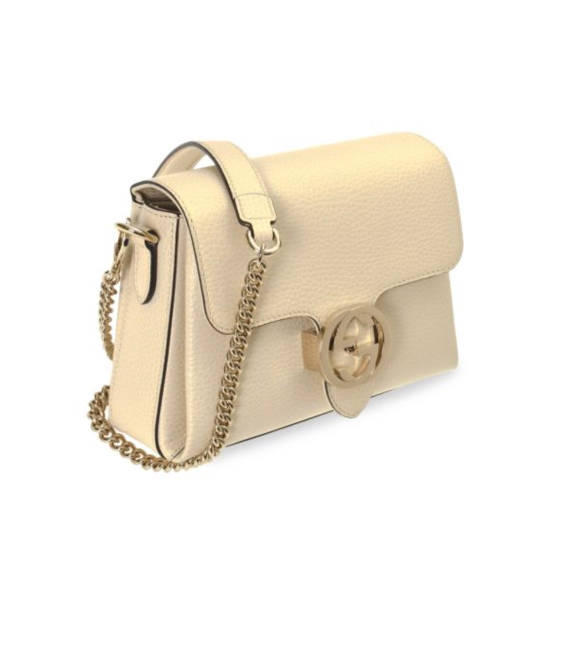 Gucci G Leather Calfskin Chain Travel Bag