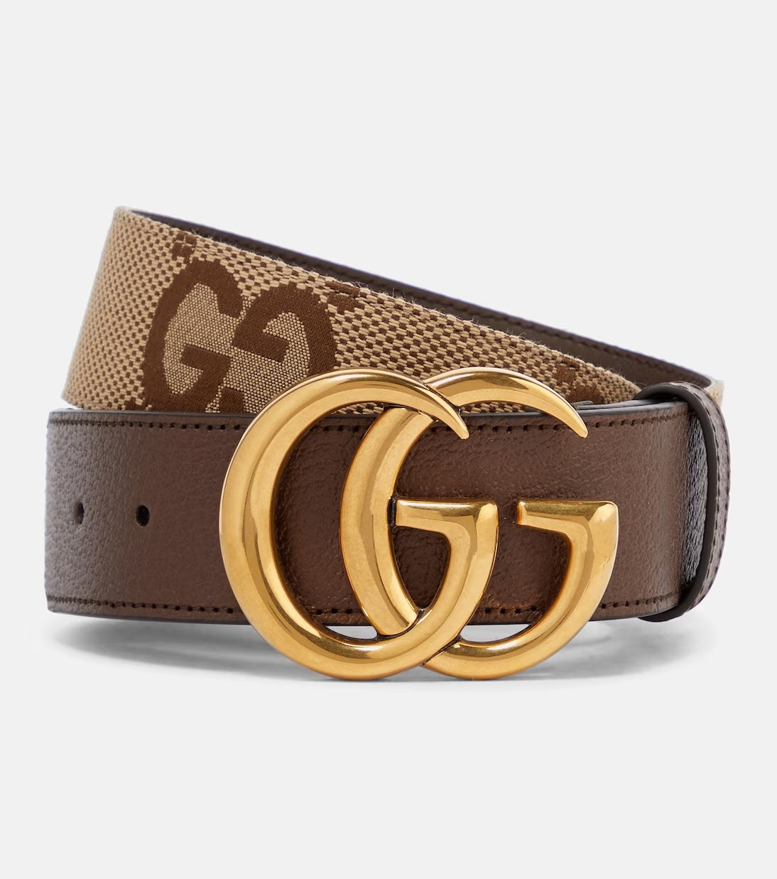 Gucci JUMBO GG MARMONT TRIM Leather Belt