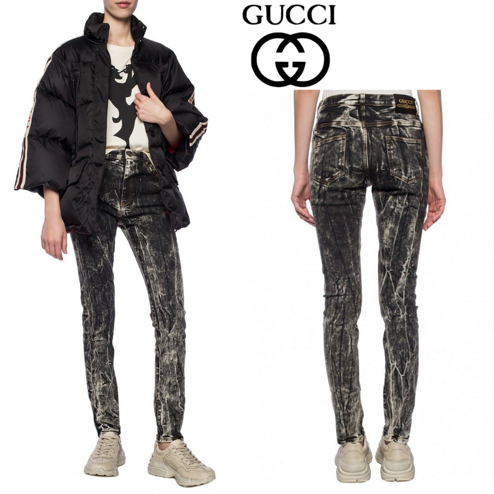 Gucci MARBLE WASH SKINNY JEANS Accessory