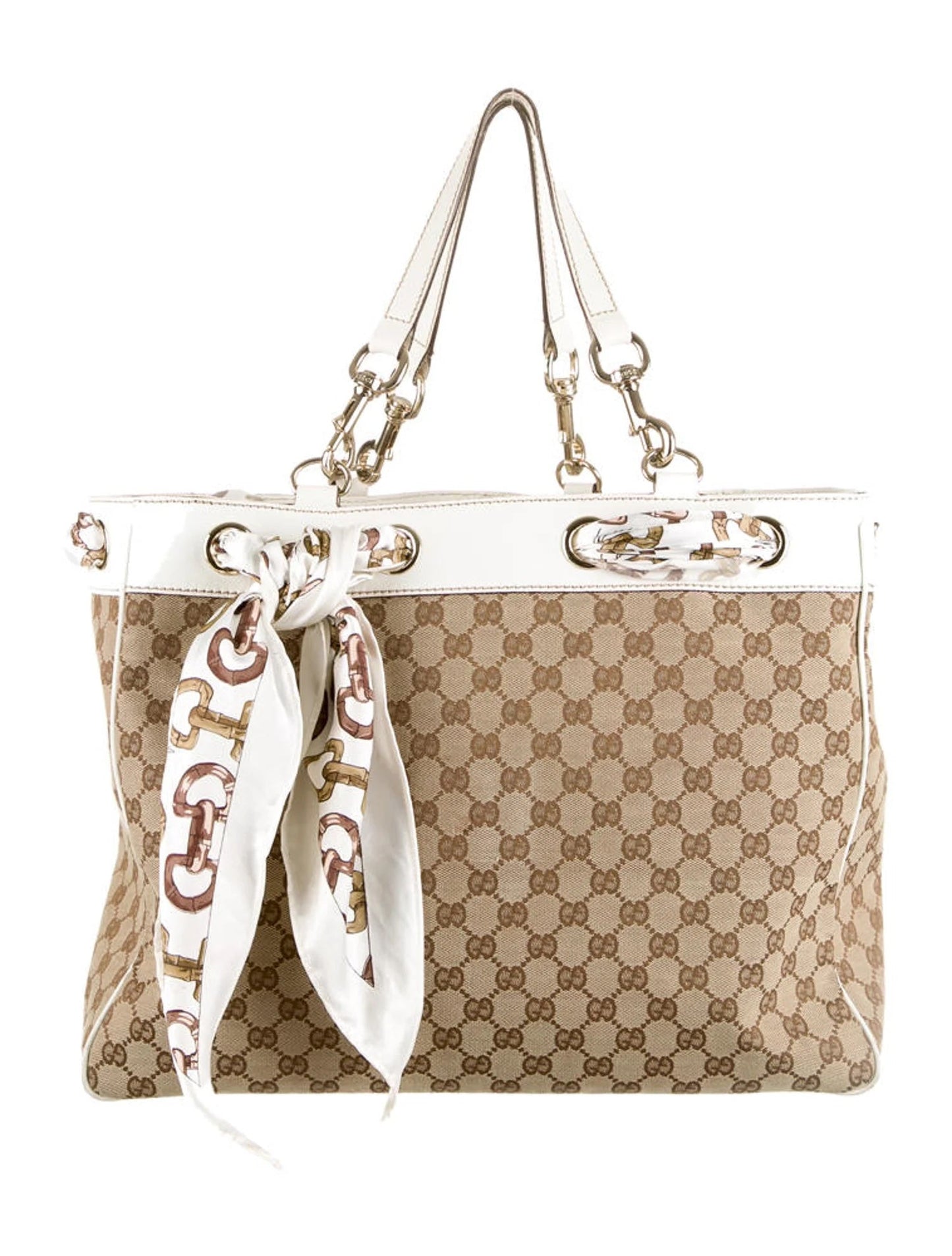 Gucci GG POSITANO Monogram Large Tote Bag
