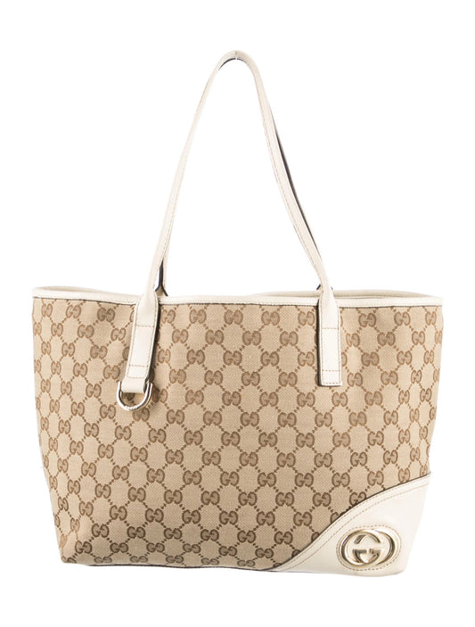 Gucci BRITT JACQUARD Monogram Medium Tote Bag