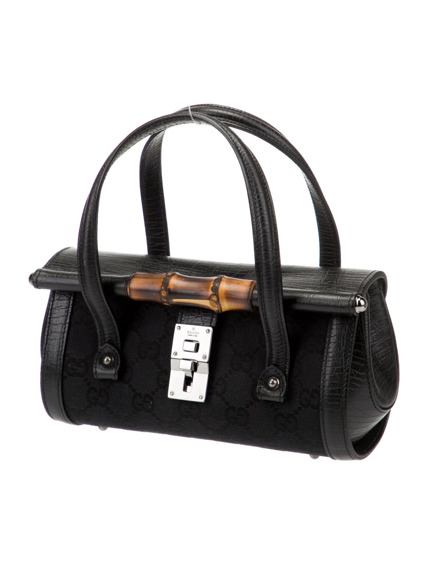 Gucci BAMBOO BULLET Monogram Small Travel Bag