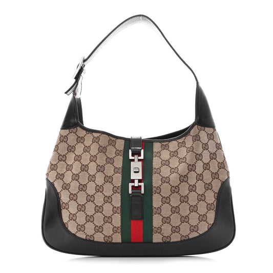 Gucci GG WEB JACKIE O Monogram Shoulder Bag
