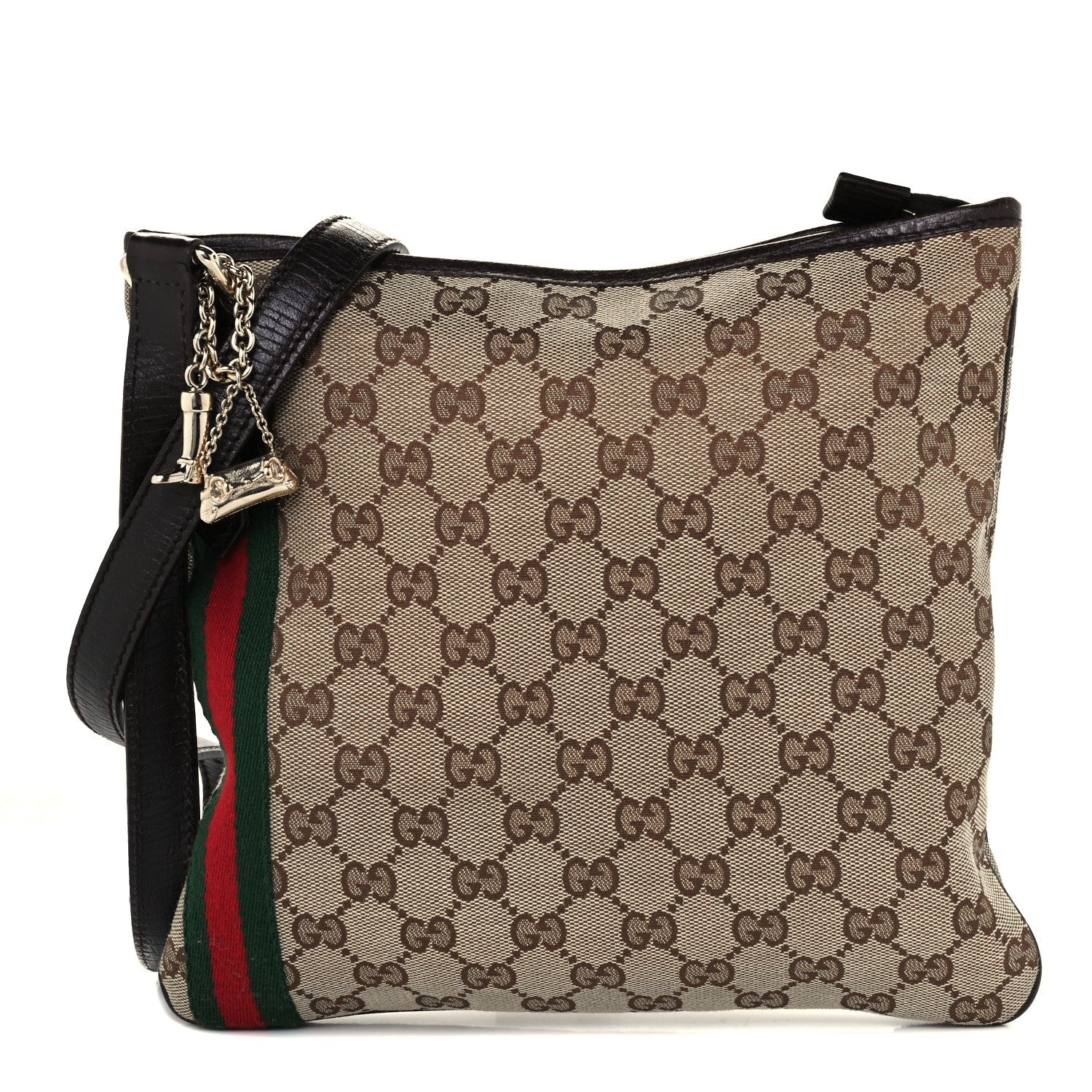 Gucci WEB CHARMS Monogram Travel Bag