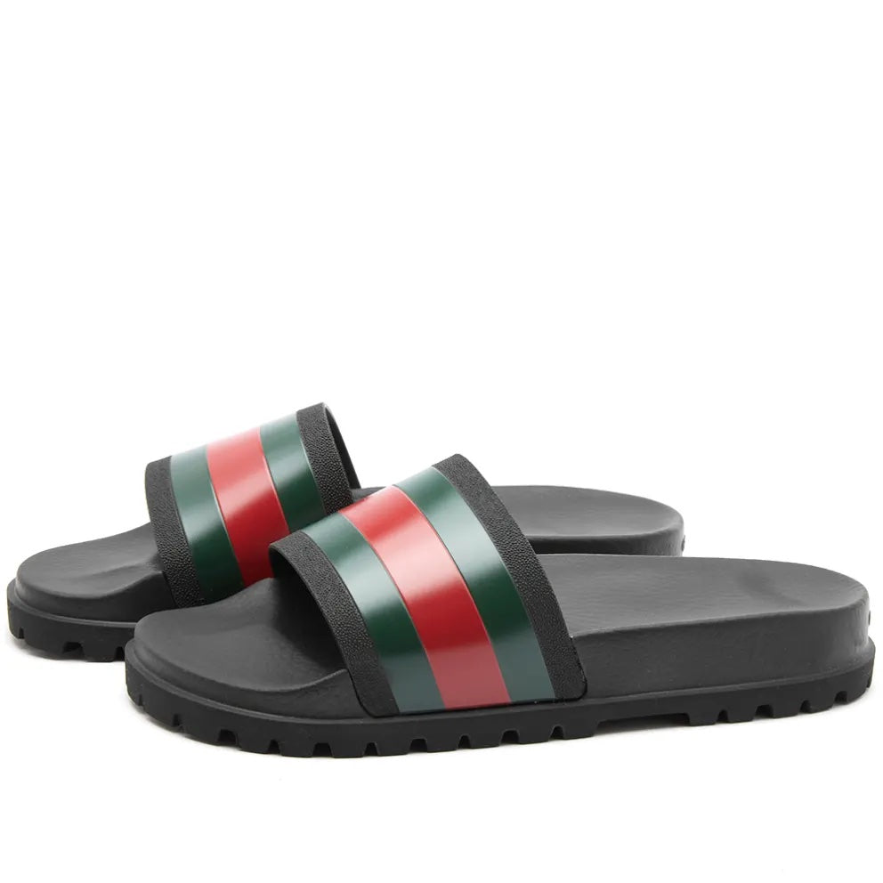 Gucci PURSUIT TREK WEB RUBBER SLIDES Travel Bag