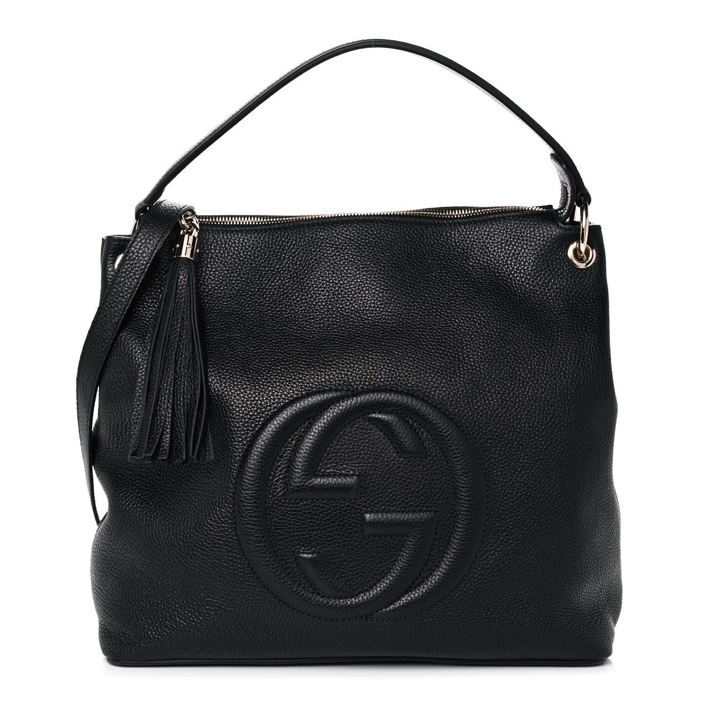 Gucci PEBBLED SOHO Leather Calfskin Medium Large Shoulder Bag
