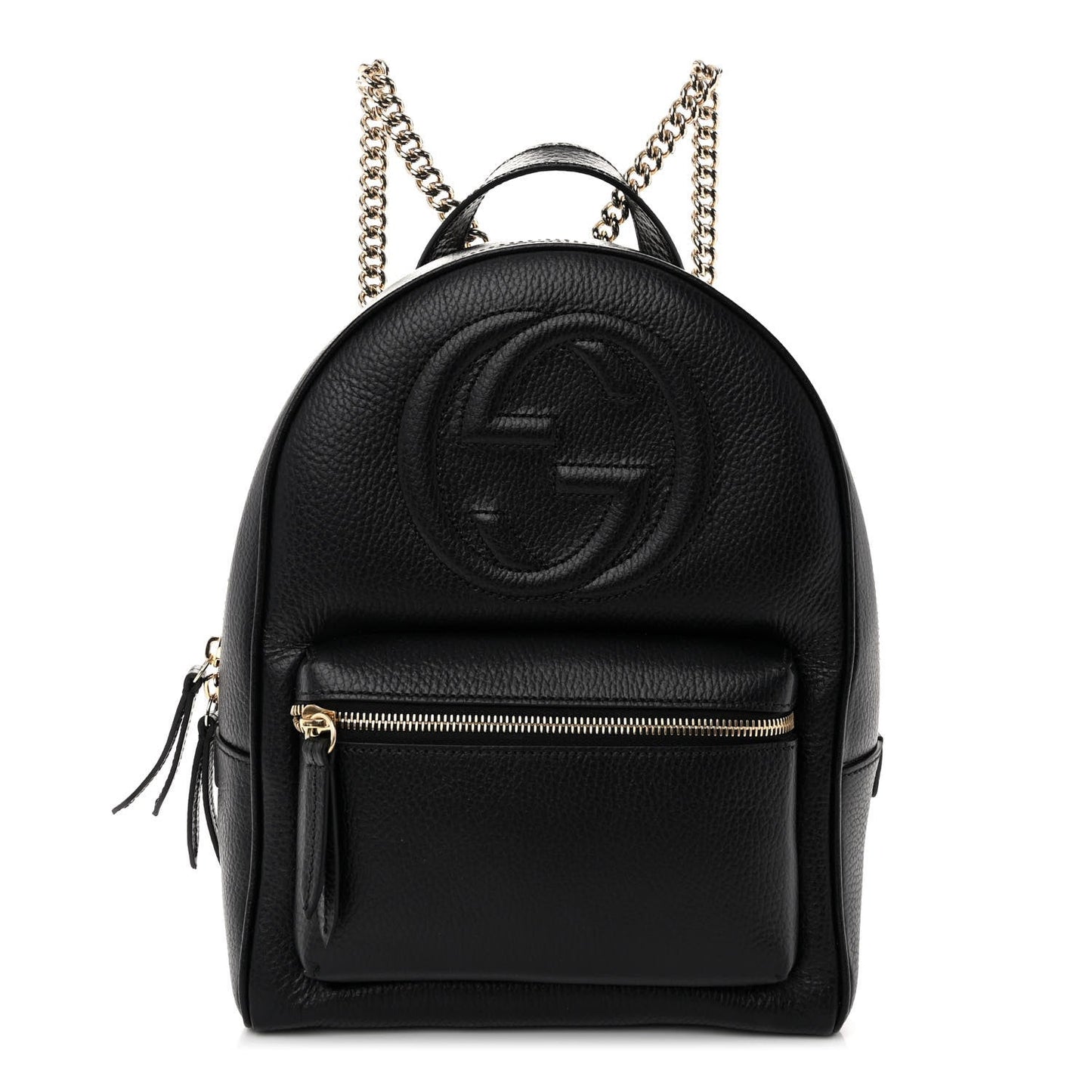 Gucci PEBBLED SOHO BACKPACK Calfskin Chain