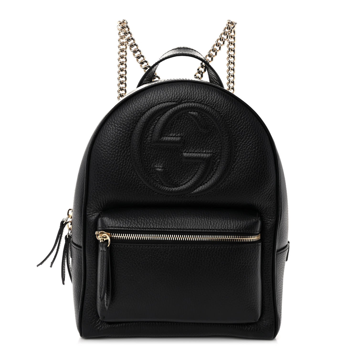Gucci PEBBLED SOHO BACKPACK Calfskin Chain