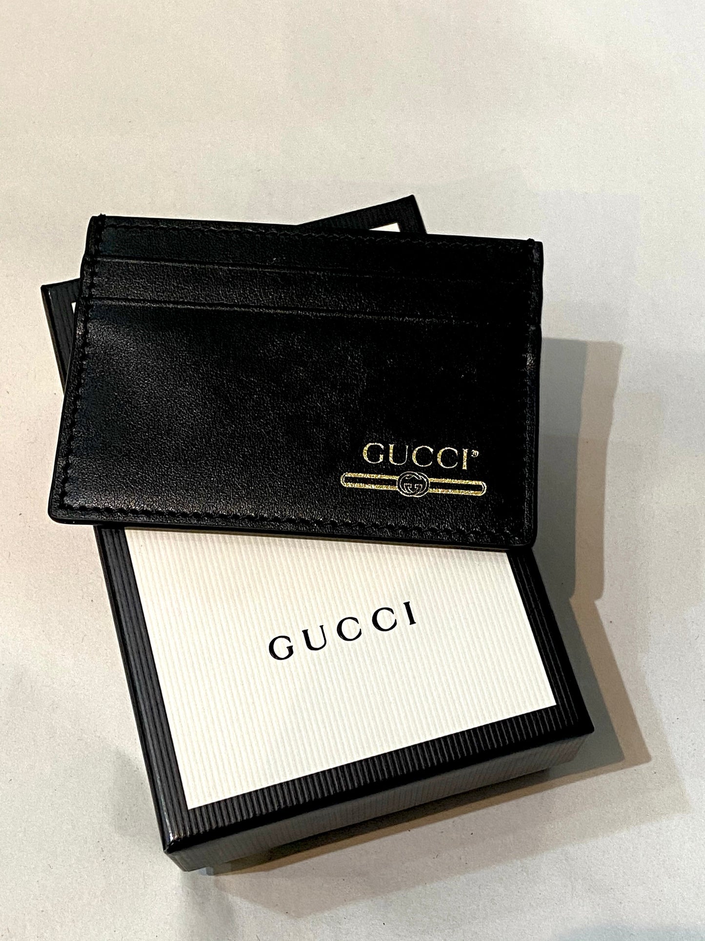 Gucci PLUTONE Leather Calfskin Logo Wallet Case