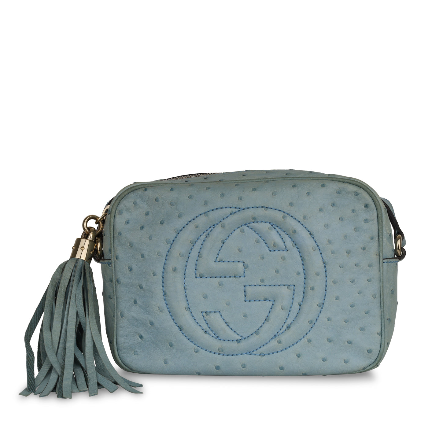 Gucci Soho Disco Ostrich Crossbody Bag Small