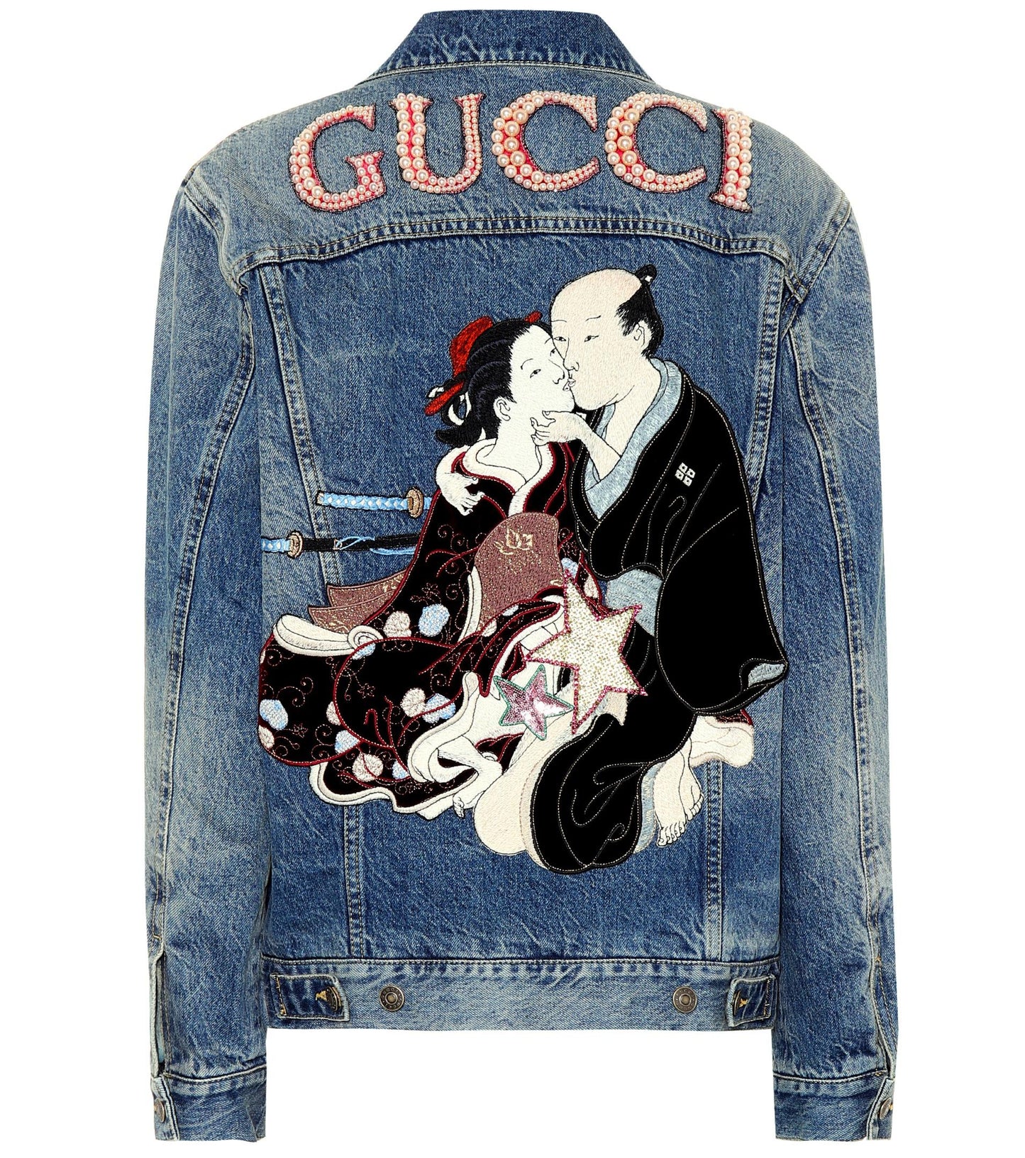 Gucci TATAN & GINGHAM SHUNGA PEARL Denim Apparel