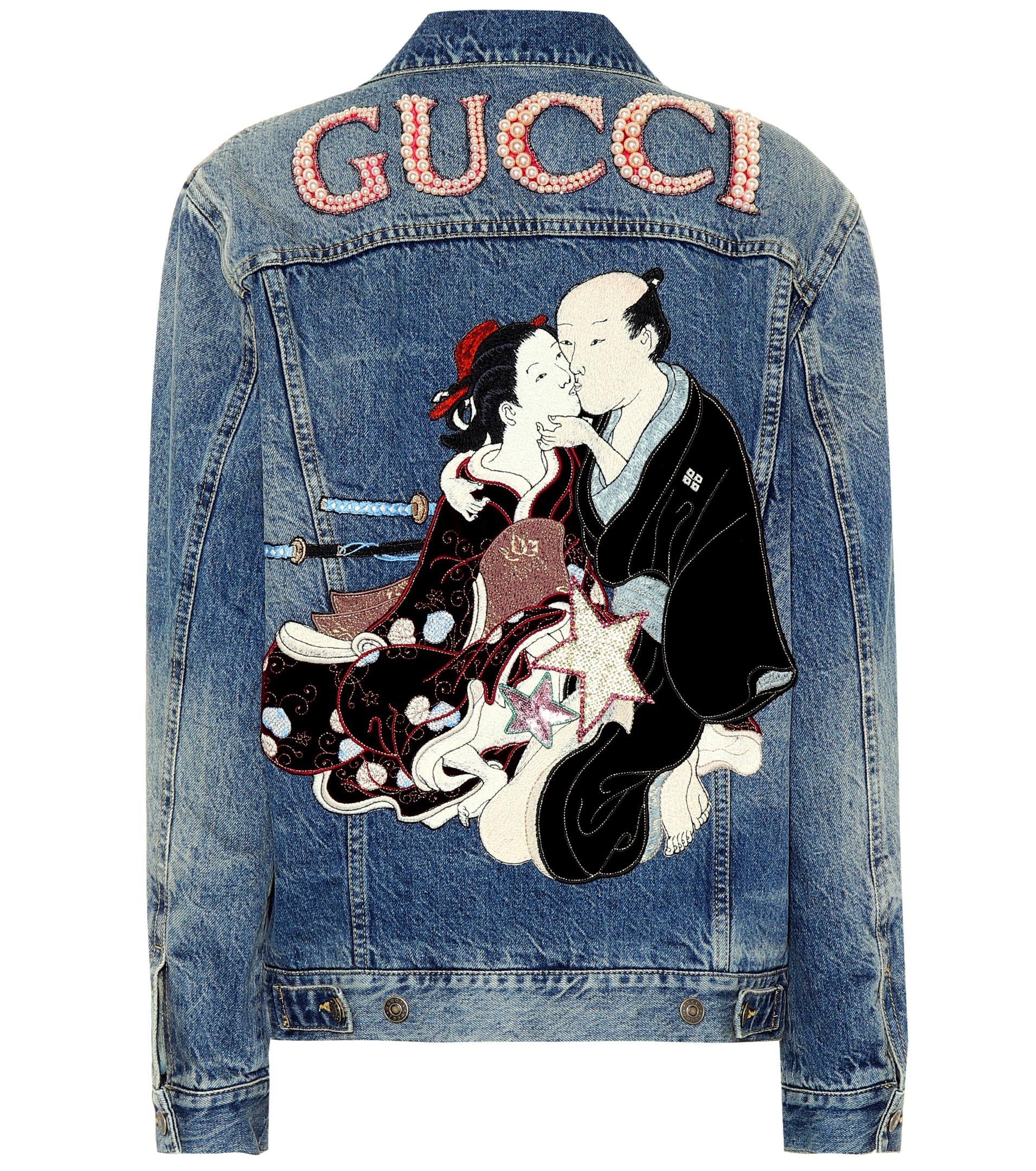 Gucci TATAN & GINGHAM SHUNGA PEARL Denim Apparel