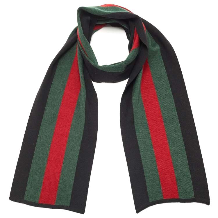 Gucci SILK WEB KNIT SCARF Wool Apparel