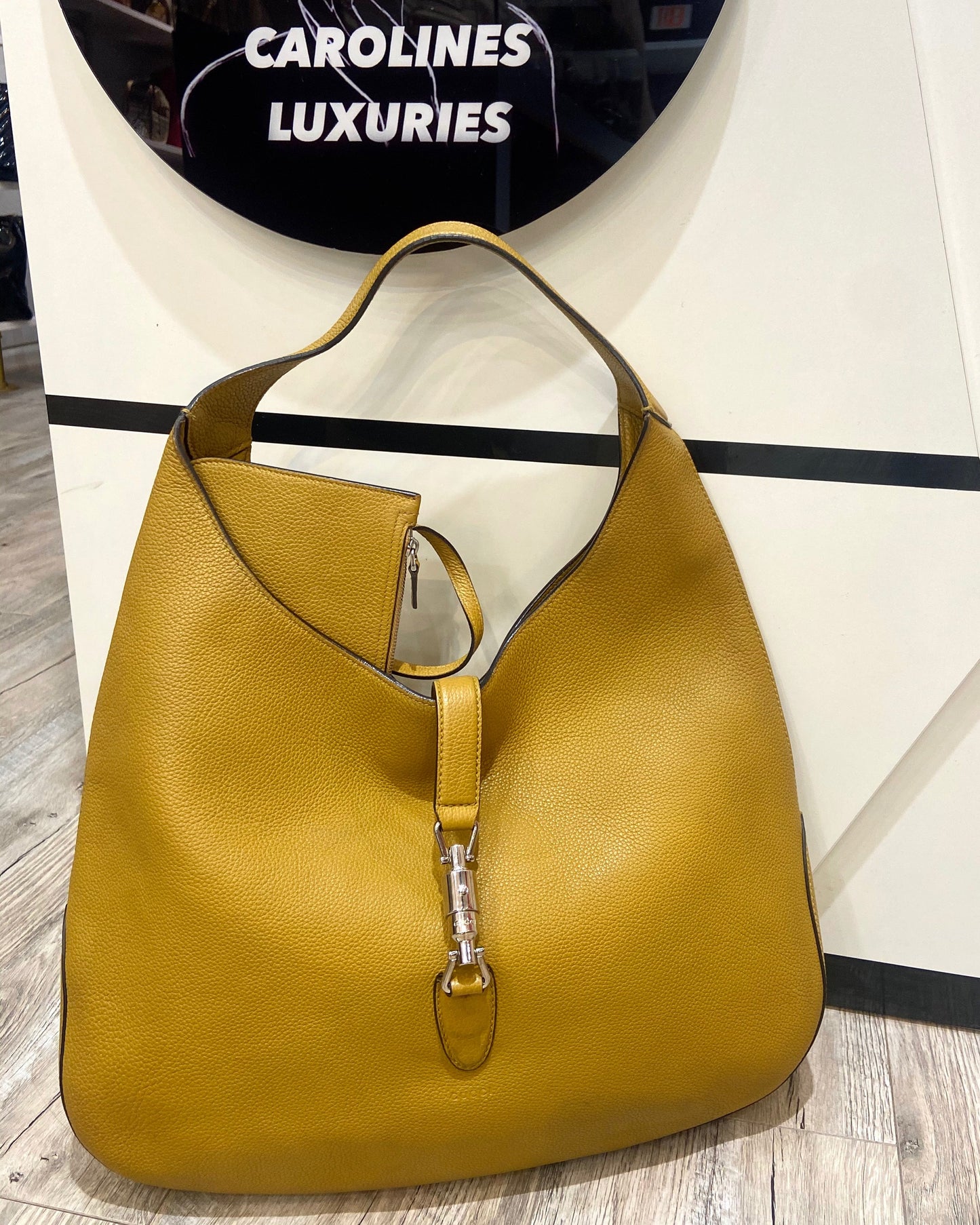 Gucci SOFT JACKIE Leather Calfskin Large Shoulder Bag