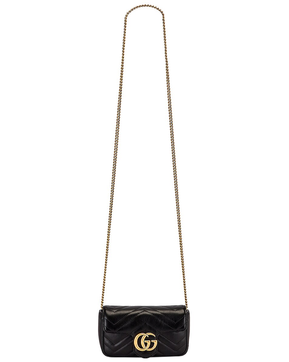 Gucci GG MARMONT SUPER Leather Mini Travel Bag
