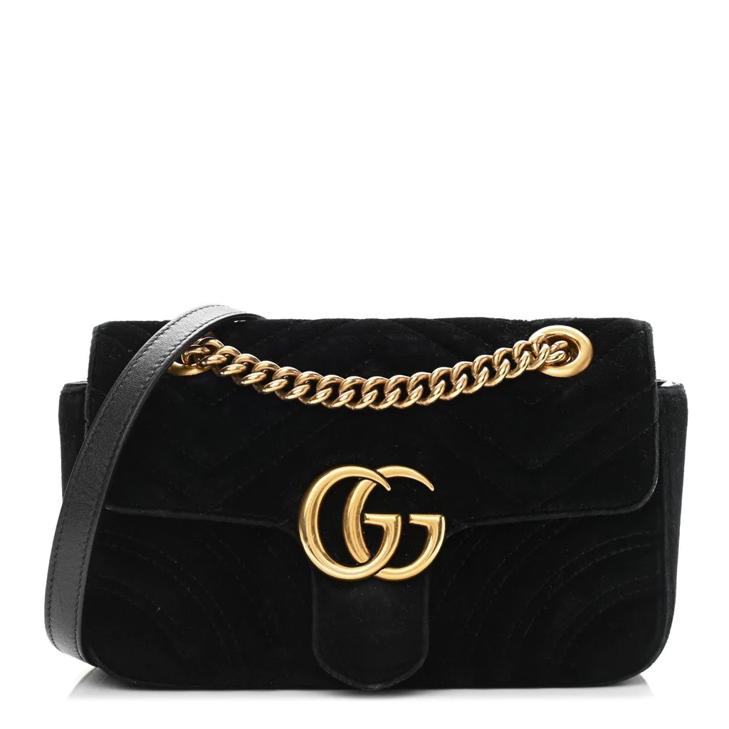 Gucci GG MARMONT VELVET Matelasse Small Shoulder Bag 4