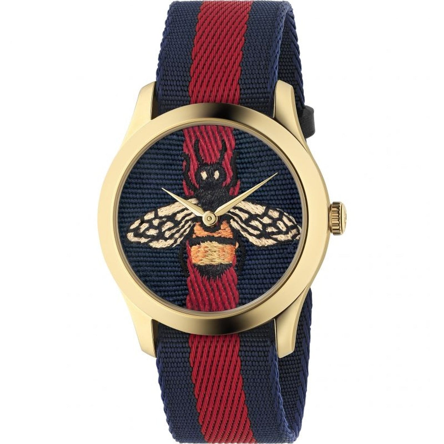 Gucci G-Timeless Stainless Steel Quartz Blue Red Gold Travel Bag