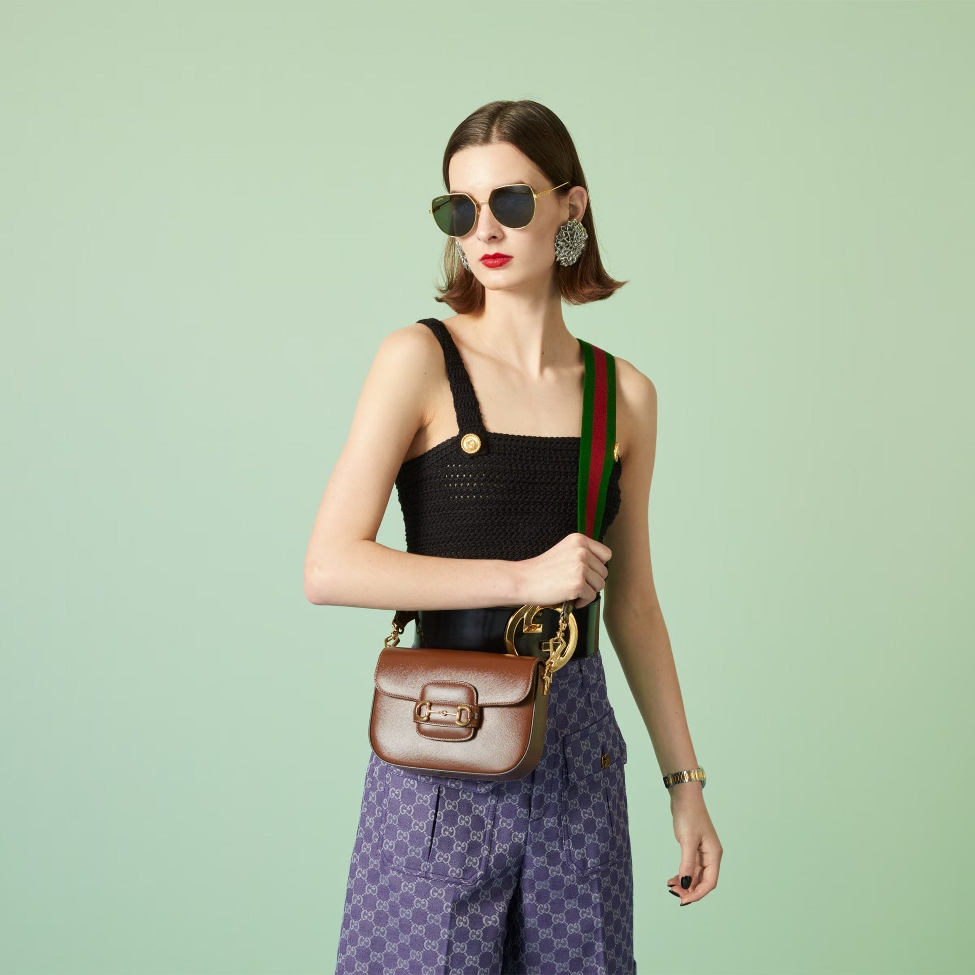 Gucci HORSEBIT Leather Calfskin Mini Crossbody Bag