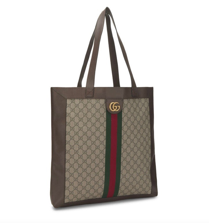 Gucci GG SUPREME OPHIDIA Canvas Large Tote Bag