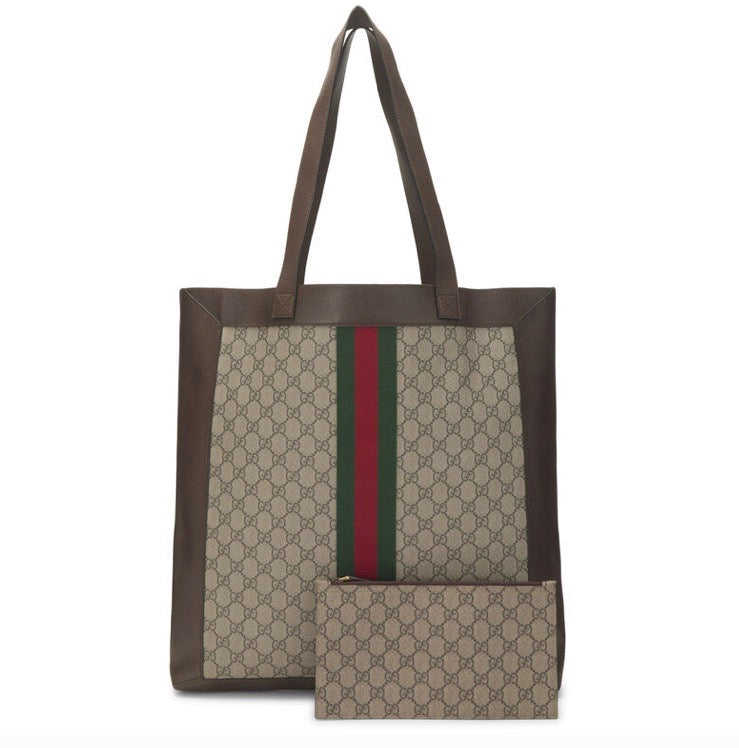 Gucci GG SUPREME OPHIDIA Canvas Large Tote Bag