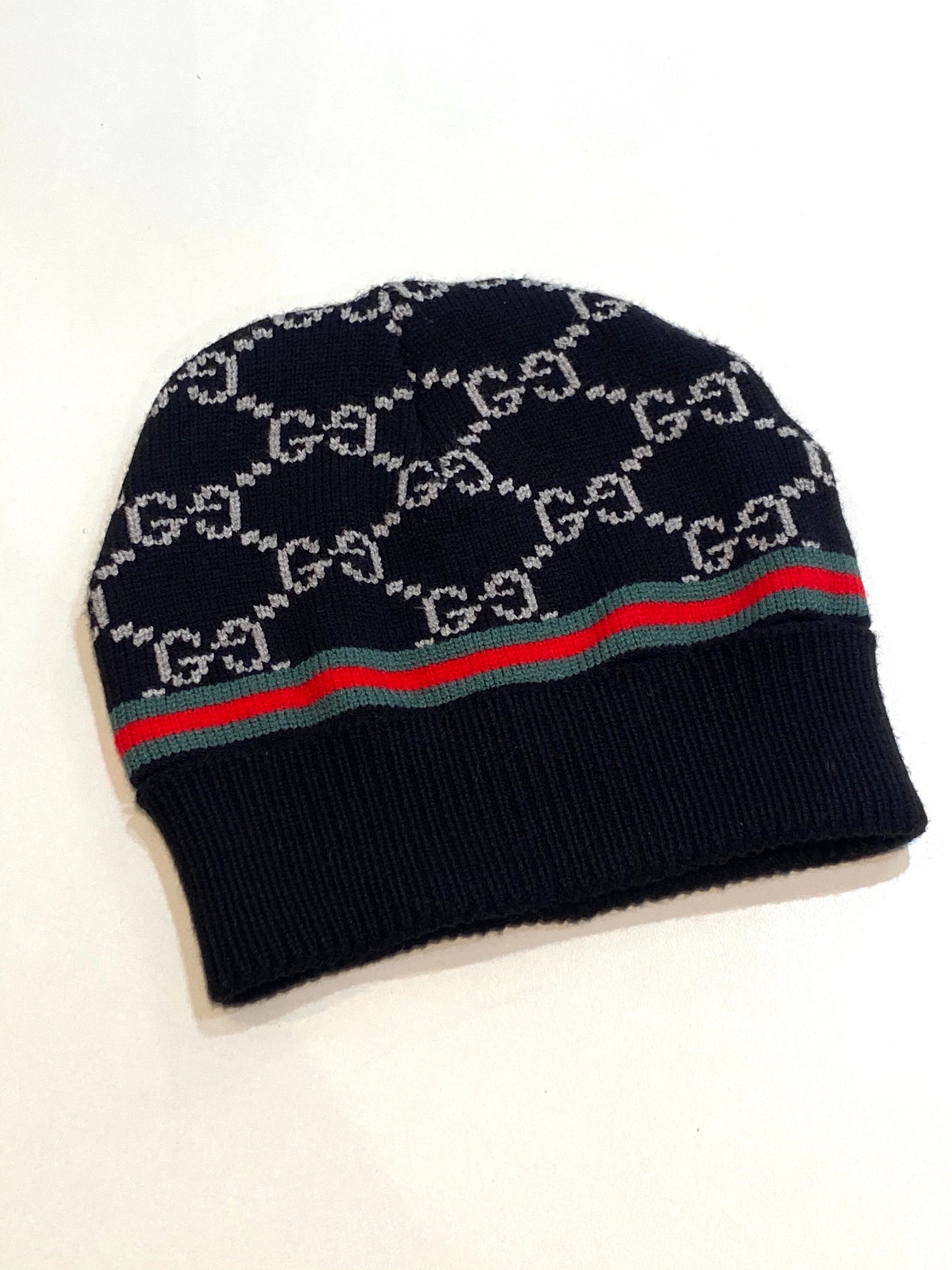 Gucci JACQUARD WEB BEANIE Monogram Wool Apparel