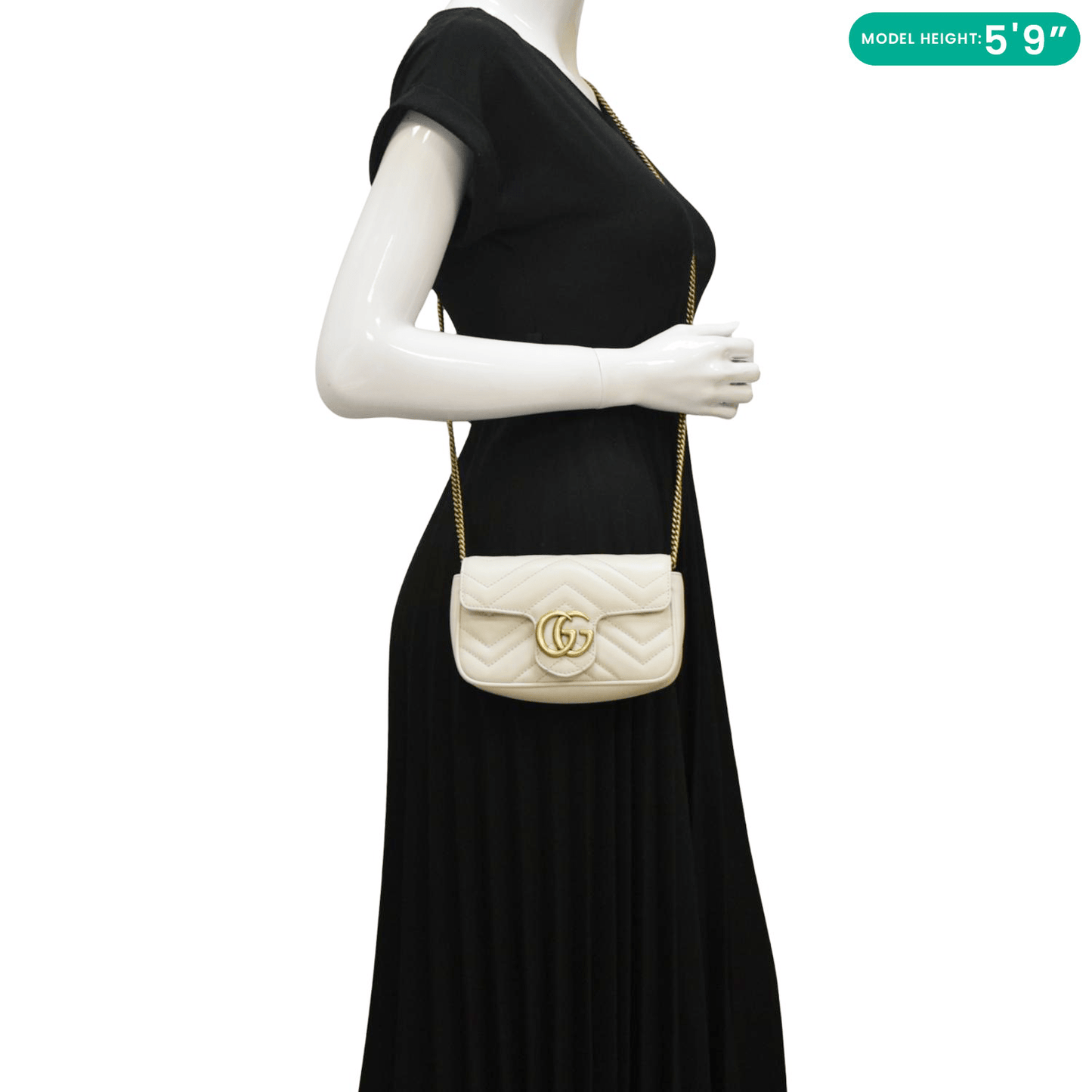 Gucci Marmont Super Mini Crossbody Bag Leather Matelasse Shoulder Bag