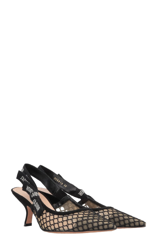 Dior Sling Bag J'A Slingback Heels 2 Black Shoes