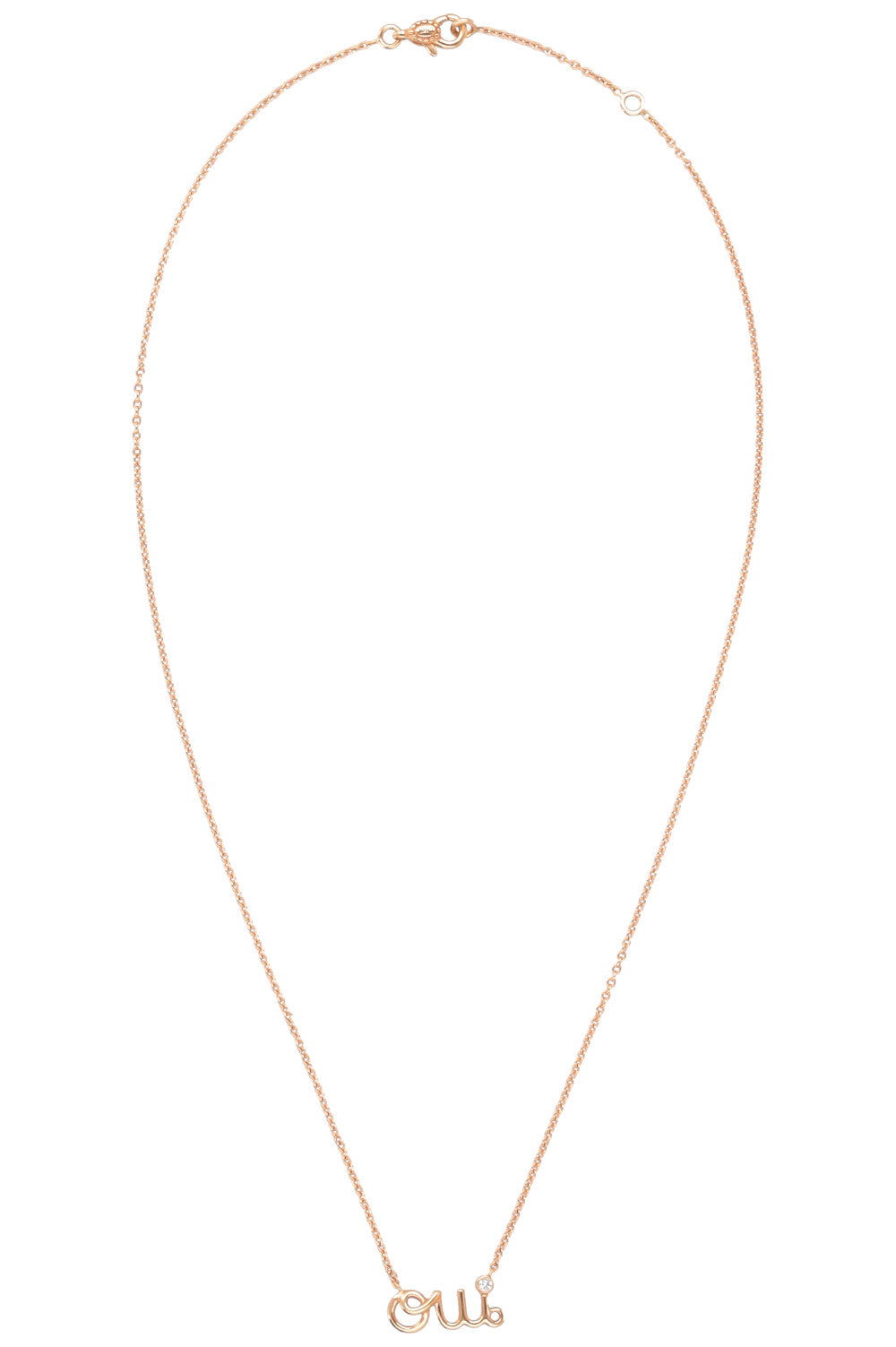 Dior Handbag amour Necklace 18k Rose Diamond Gold Jewelry
