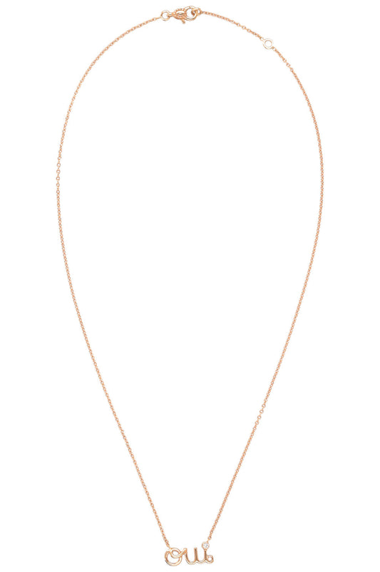 Dior Handbag amour Necklace 18k Rose Diamond Gold Jewelry