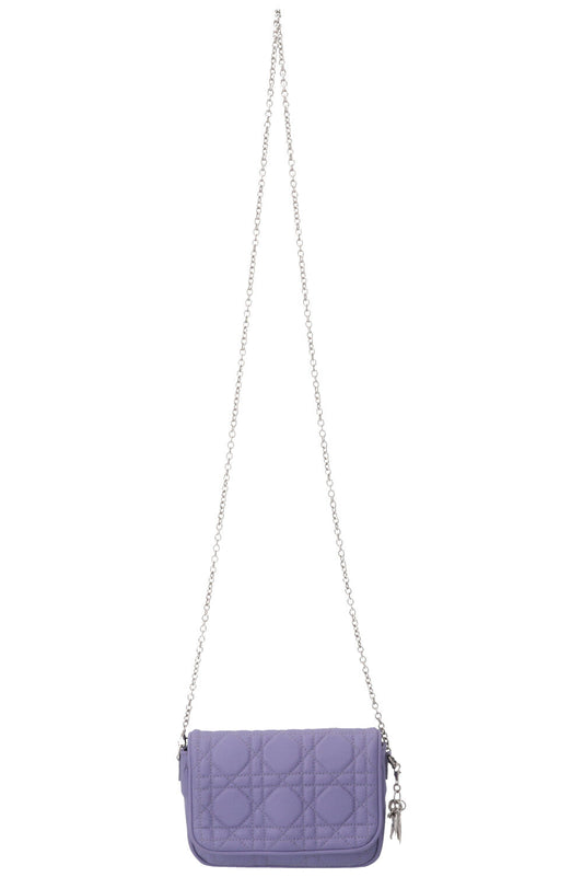 Dior Crossbody Bag Lady Wallet On Purple Chain